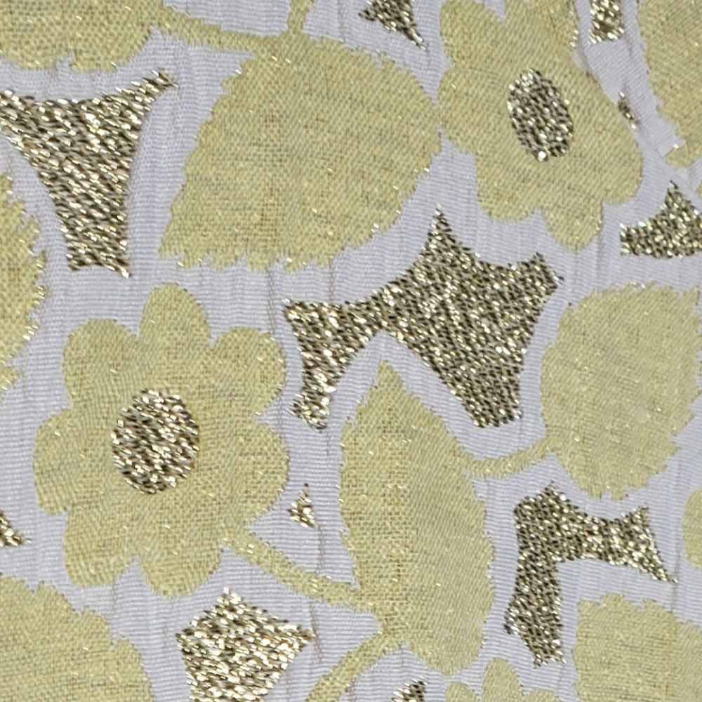 Vera Wang Dress Yellow Gold 4 Shift Brocade Mod - Picture 4 of 11